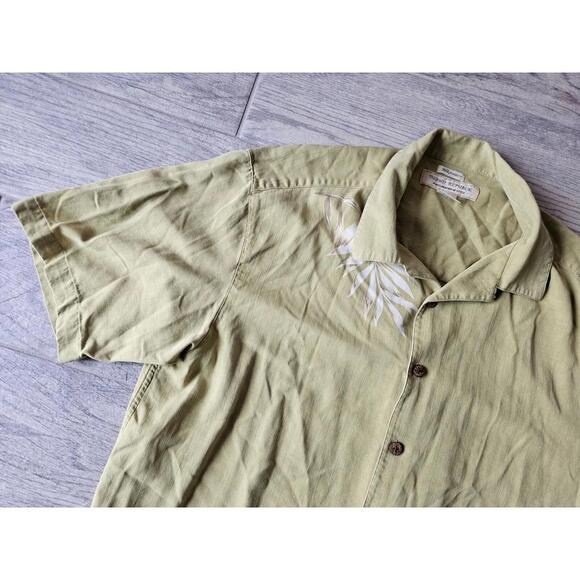Island Republic Tropical Button Up Short Sleeve Silk Shirt Size Large Silknosic - Picture 5 of 15
